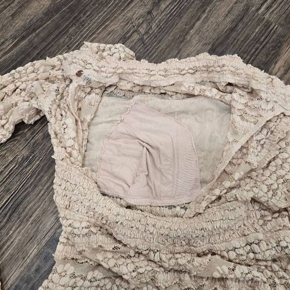 Free People Women's Angelina Bodysuit Size Large Beige - Picture 10 of 11